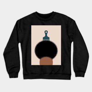 Afro Pick Girl Crewneck Sweatshirt